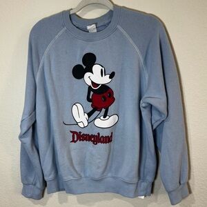 Disney Light Blue Mickey Mouse Crewneck Sweatshirt size M